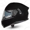 CRUIZER Casco Moto Scooter Modulare Nero Lucido Doppia Visiera con Visiera aggiuntiva oscurata S