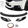 JOM Car Parts & Car Hifi GmbH 5111412-2JOM - Spoiler anteriore per labbro, paraurti sportivo Performance + ABE+nero lucido, 3 pezzi, adatto per F32