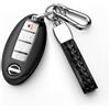 Z.MYUKI 【5 colori】 Z.MYUKI Qashqai Portachiavi con Portachiavi per Nissan Qashqai J11 2013-2020 Accessori Key Cover (Nero)