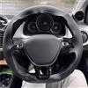 BWJQQJ Coprivolante Auto in Coprivolante Auto Cucito A Mano Per VW Per Golf 7 Per Mk7 Per Touran Up Per Polo Per Jetta Per Passat Per B8 Per Tiguan(Yellow Thread)