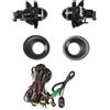 CTAB Kit fari fendinebbia + cablaggio + interruttore for Dodge Challenger 2015-2020, gruppo fari paraurti anteriore con lente trasparente, coppia di proiettori Halo