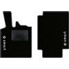 QUEMAR Tappetini Auto per Smart Fortwo 450, Bordo Antracite, 2 Loghi+Ricami | 1998-2007 / W450 / Kit Tappeti Moquette e Gomma su Misura / Set 2 Anteriori / Ricami e Colori Personalizzati / Antiscivolo
