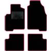 QUEMAR Tappetini Auto compatibili con Panda III dal 2012 e Hybrid/Kit Tappeti Moquette e Gomma su Misura (Set 2 Anteriori + 2 Posteriori)/ Ricami e Colori Personalizzati (Bordo Rosa, 0 Ricami)