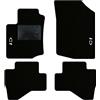 QUEMAR Tappetini Auto per Citroen C1 2005-2013, Bordo Nero, 2 Ricami | Kit Tappeti Moquette e Gomma su Misura / Set 2 Anteriori + 2 Posteriori / Ricami e Colori Personalizzati / Antiscivolo