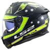LS2, Casco Moto Integrale STREAM II GALDAM Matt Black H-V Yellow, S