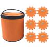Bseical Lampada Emergenza Portatile per Auto, Luce Emergenza Auto LED Road Flares, Lampeggianti per Trattori Magnetici, Lampeggiante Magnetico Blu a Batteria Emergenza, Emergenza Muletto (Arancione, 6 Pcs)