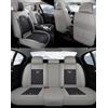 NOBQUA Coprisedili Auto Universali per 5 Posti in Vera Pelle-Compatibili con Range Rover Velar Evoque Sport/Discovery Sport Defender - Impermeabili, Antiscivolo-Set Completo per SUV e Berlina