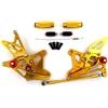 Konerstone Moto Regolabile Pedane per NINJA ZX6R ZX636 2005 2006 Piede Peg Rest ZX-6R ZX-636 ZX 6R 636 1 Set Oro 05 06