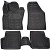 J&J AUTOMOTIVE Tappetini Auto in Gomma su Misura per Jeep Renegade 2015-2024 / Fiat 500X 2014-2024, Bordo Alto 4 cm, Antiscivolo, Inodore, Colore Nero