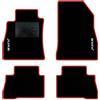 QUEMAR Tappetini Auto per Nissan Juke I, Bordo Rosso, 2 Ricami | 2010-2019 / Kit Tappeti Moquette e Gomma su Misura / Set 2 Anteriori + 2 Posteriori / Ricami e Colori Personalizzati