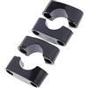 N/W Morsetto adattatore di fissaggio universale per manubrio Fat Bar Riser Mount in lega di alluminio nero da 22mm per moto e quad