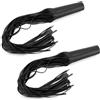 Majatou Frange con Nappe per Manubrio Moto, Leva Frizione Freno in Pelle Moto con Frange, Impugnature in Pelle PU Nera Nappa per Accessori di Modifica Moto Manubrio da 1 Pollice