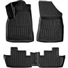 J&J AUTOMOTIVE SCOUTT Tappetini Auto in Gomma Su Misura per Peugeot 3008 2009-2016, Set da 4 Pezzi, Tappeti 3D Design con Bordo Alto, Inodore, Qualità Premium