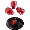 Sinkees Tappi per fori Specchio Moto Viti Speculari M10x1,25 Accessori Universali in Alluminio per Bici da Strada Scooter Motocross Cafe Racer (Rosso)