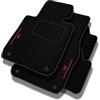 MOTOS PERFORMANCE Tappetini tappetini auto in velluto personalizzati destinato a Opel Meriva B 2010-2017 - Standard, Traforato, rosso-grigio -Ricamo CNC preciso, piping traforato di design, accessori per au