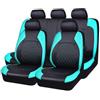 FELEA Auto Set Coprisedili per Nissan Juke 2019-2024, 9 Pezzi Pelle Impermeabile Set Copri Sedile Anteriori E Posteriori Sedili Protezioni Accessori,E-Green
