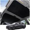 Ywooon Tettuccio Parasole per Tesla Model 3 2021-2023, Visiera Tettuccio Apribile Parasole Riflettore UV Coperture Riflettenti Blocca i Dannosi Raggi UV, Nero (Prodotto da Stati Uniti/DE)
