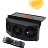 Generic Ventilatore per finestrino auto - Ventilatore di scarico solare silenzioso a 3 uscite | Aspiratore multifunzione con batteria da per SUV, camion