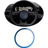 ontto Anello decorativo per volante dell'auto da 76 mm Accessorio per interni adatto per Audi A4 S4 B9 A3 8V S3 8Y Q2 A5 F5 A1 Avant A4L 2016-2020 Logo Emblem Trim Immagini Copertura