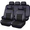 THNIKK Auto Pelle Coprisedili per Suzuki Swift 2018-2025, su Misura Impermeabile Antiscivolo Sedile Coprisedile Copri Tutte Le Stagioni Comodi Protezioni Sedile Accessori,black