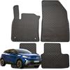 W-Parts TAPPETI - TAPPETINI IN GOMMA 3D TPE NERI PER RENAULT CAPTUR DAL 2024 IN POI