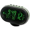 Shkalacar Termometro per Auto, Orologio Digitale DC 12V Orologio per Auto LED Tester di voltmetro per voltmetro a Doppio indicatore Automatico di Temperatura