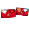 Aspöck Set Fanali Posteriori LED Multipoint V Sinistro + Destro 7 Funzioni per Rimorchio Carrello Bisarca 12V Kit Luci Completo Gruppo Ottico Posteriore Originale