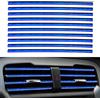 hifrom Striscia Decorativa per Presa d'Aria per Auto, 10 Pezzi Strisce Decorazione Interni Auto, Universali Modanatura Interna Auto Strisce (Blu Brillante)