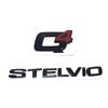 Generico Grace's Tech Scritta 3D baule in metallo Stelvio Q4 logo base nero, Compatibile con Alfa Romeo Stemma adesivo scritta portellone sportivo Stelvio Stelvio accessori Stelvio (Q4+STELVIO nero)