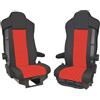 Generisch Coprisedili per Camion Iveco S-Way in Pelle Ecologica 1+1 per Sedile Auto Rosso (Sedile Passeggero e Conducente)