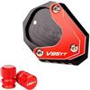 PWBDGTRU Cavalletto Laterale Estensione Piastra Per MOTO GUZZI V85TT V85 TT V 85 TT 2020 2021 2022 Accessori Moto Cavalletto Piede Cavalletto Laterale Ingranditore Pad Valvola Caps
