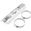 ZenithAur Scudo isolante termico per tubo di scarico fiamma universale per moto Protezione della copertura del silenziatore (Silver)