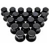 Generic 60 pezzi 32 mm Copribulloni per ruote in plastica neri, compatibili con autocarro, rimorchio, autobus, camion, auto, veicoli LKW