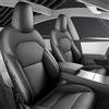ZUMAHA Auto Set Coprisedili per Tesla Model 3 Highland 2024 Traspirante Confortevole Car Custom Seat Cover Protezioni sedili Accessori,Blackstyle