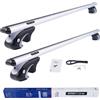 DGH System Barre portatutto portapacchi BARRE compatibile con Fiat PANDA II 4X4 SUV 2003-2011 max 90 kg 135 cm Alluminio