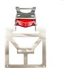 Generico Portatarga Pieghevole Beta RR 2021 2022 2023 Moto Motard Enduro Targa 125 cc (Senza Verniciatura Con Faretto Rosso)