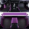 NYMCAR su misuraTappetini per auto compatibili con Mercedes Benz A,B,C,E,S,R,M,V,-Classe GL, GLA, GLB, GLC, GLE, GLK,GLS CLA,CLK,CLS,SLK,SL,SLC,EQA,EQB,EQC,EQE,EQS (Viola e Nero Beige)