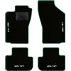 QUEMAR Tappetini Auto per Alfa Romeo 147, Bordo Verde, 4 Ricami | 2000-2012 / Kit Tappeti Moquette e Gomma su Misura / Set 2 Anteriori + 2 Posteriori / Ricami e Colori Personalizzati