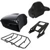 XMT-MOTO King Trunk Bagaglio+Schienale avvolgente+Rack di Montaggio Nero+Top Rack per Harley Touring Road King, Road Glide, Street Glide, Electra Glide, Ultra-Classic 2014-2023