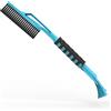 AUPROTEC 2in1 Spazzola da Neve + Raschietto Ghiaccio XL Lungo 60cm con Scopa e Raschiaghiaccio Largo e Manico Morbido Comodo - Colore Blu