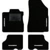 QUEMAR Tappetini Auto per Dacia Sandero, Bordo Nero, 4 Ricami | anche Stepway / 2012-2020 / Kit Tappeti Moquette e Gomma su Misura / Set 2 Anteriori +2 Post./ Ricami e Colori Personalizzati