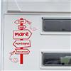Generico Adesivo sticker camper frase frasi CARTELLO MARE MONTAGNA LAGO -caravan roulotte- accessori grafiche fiancata scegli colore cod.1975 (032 Rosso, cm 35 x 57)