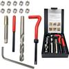 ANPTGHT Kit di riparazione filettatura M10 x 1,25, kit di inserti filettati Helicoil con punte per trapano HSS, set di utensili manuali compatibili per filettature danneggiate e riparazioni