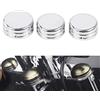 BID4ZE Tappi copri dado stelo forcella superiore in alluminio CNC da 3 pezzi per Harley Sportster XL Dyna FXD/FXDL Softail Heritage Classic
