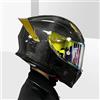 YPDOPORA Casco Moto Integrale in Fibra di Carbonio con Visiera HD Casco Moto Omologato DOT/ECE per Ciclomotori Casco da Corsa per Bici da Strada Caschi Motoslitta per Uomo Donna,d'oro,2XL58~59cm