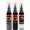F FIRANTO FIRANTO Kit Riparazione Vernice Auto per Piaggio Motorcycles P80/B Nero Competition Opaco - Set rimuovi Graffi per Vernice Auto 3in1-15ml Primer, Pennarello ritocchi Vernice, Vernice lucidante
