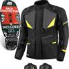 SHIMA RUNNER Giacca Moto Uomo 4 Stagioni AIRFORCE Paraschiena Giubbotto Protezioni Giacche Invernale Leggero Motociclista Abbigliamento Protezione Impermeabile (Uomini, Fluo, 3XL)