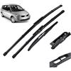 Autopixl Spazzole tergicristallo anteriori e posteriori compatibili con Renault Scenic 2 / Grand 2005-2009 Spazzole parabrezza parabrezza 262210