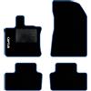 QUEMAR Tappetini Auto compatibili con Renault Captur II dal 2020 anche E-Tech Plug-in Hybrid/Kit Tappeti Moquette e Gomma su Misura (Set 4pz)/ Ricami e Colori Personalizz. (Bordo Blu, 1 Ricamo)