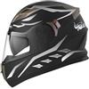 Decalart Kit 19 Adesivi Casco elmetto moto universali valigia pc - Toro corna bull strisce fasce stickers strips decalcomanie stickers casco Cod.L120 (090 Argento)